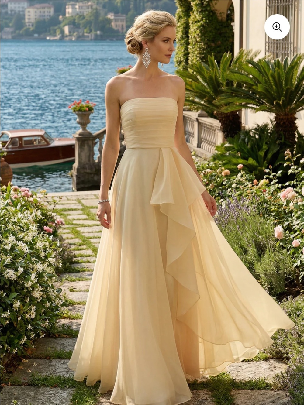 Trish scully SYD GOWN GOLD ORGANZA - Picture 2 of 12